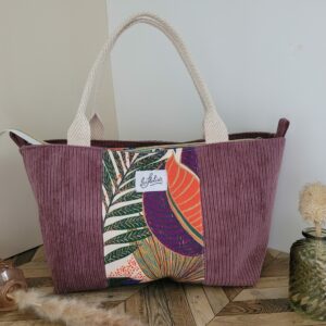 Sac cabas Lila & wax tropical